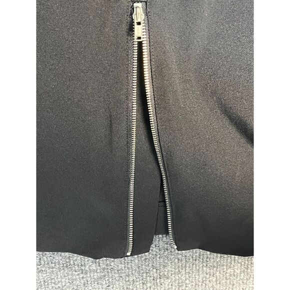 Isaac Mizrahi Target Midi Pencil Skirt Zip Slit High Waisted Black Womens Size 8 - Picture 8 of 12
